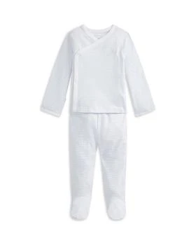 推荐Unisex Striped Organic Cotton Top & Footed Pants Set - Baby商品