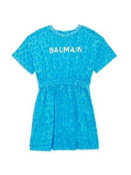 商品Balmain | Little Girl's & Girl's Leopard Print T Shirt Dress,商家Saks OFF 5TH,价格¥1110图片