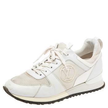 lv鞋, [二手商品] Louis Vuitton | Louis Vuitton White Mesh And Leather Run Away Low Top Sneakers Size 40商品图片 6折, 满1件减$100, 满减