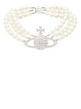 推荐VIVIENNE WESTWOOD - Three Row Pearl Bas Relief Choker商品