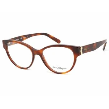 Salvatore Ferragamo | Salvatore Ferragamo Women's Eyeglasses - Tortoise Round Plastic Frame | SF2863 214 2.2折×额外9折x额外9.5折, 独家减免邮费, 额外九折, 额外九五折