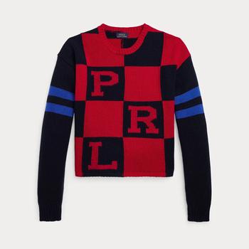 推荐Polo Ralph Lauren Logo-Intarsia Wool-Blend Jumper商品