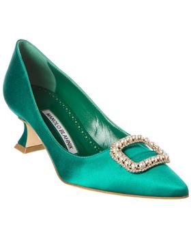 Manolo Blahnik长筒靴, Manolo Blahnik | Manolo Blahnik Fabeta 50 Satin Pump商品图片 8.1折