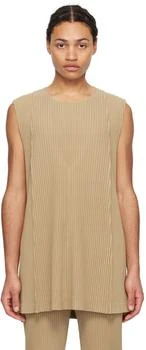 Beige Monthly Color February Tank Top