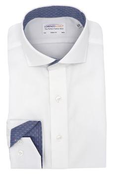 Lorenzo Uomo是什么牌子, Lorenzo Uomo | Solid Textured Trim Fit Dress Shirt商品图片 3.9折