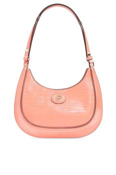 Tory Burch Robinson Crosshatched Convertible Crescent Bag