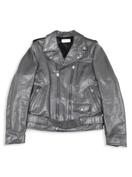 圣罗兰皮衣, [二手商品] Yves Saint Laurent | Saint Laurent L17 Leather Jacket In Grey Calf Leather商品图片 