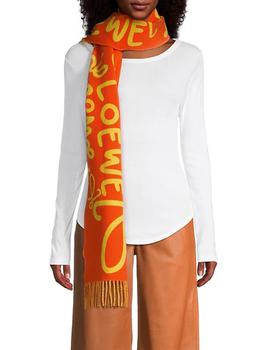 罗意威围巾直邮, Loewe | Logo Wool-Cashmere Scarf商品图片 
