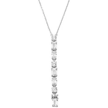 Michael Kors | Sterling Silver Mixed Stone Lariat Necklace 