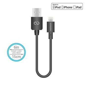 Naztech MFi Lightning Charge/Sync USB Cable 6in Black