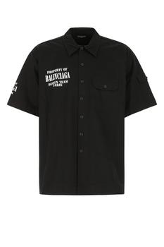 巴黎世家衬衫怎么样, Balenciaga | Black cotton oversize Property shirt Black Balenciaga Uomo商品图片 