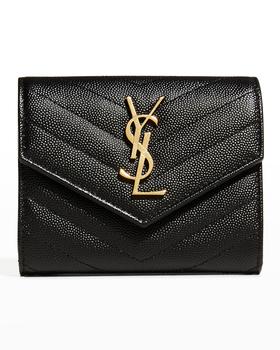 ysl小粉条多少钱, Yves Saint Laurent | YSL Small Grain de Poudre Tri-Fold Wallet商品图片 