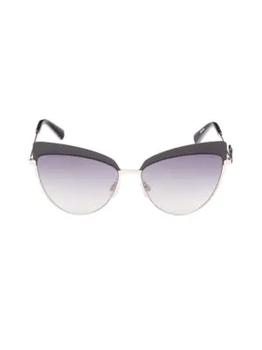 推荐55MM Swarovski Crystal Cat Eye Sunglasses商品