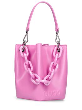ganni包, Ganni | Small Diamond Leather Bucket Bag商品图片 额外7.5折, 额外七五折