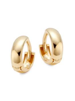 推荐14K Yellow Gold Dome Huggie Hoop Earrings商品