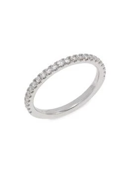 Saks Fifth Avenue | ​14K White Gold & 0.33 TCW Lab Grown Diamond Band Ring,商家Saks OFF 5TH,价格¥3243