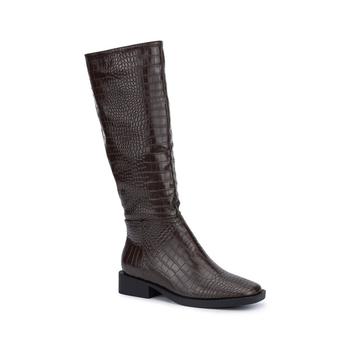 推荐Women's Courtney Crocodile Knee High Tall Riding Boots商品