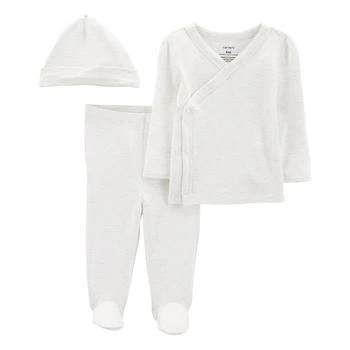 Carter's | Baby Boys or Baby Girls PurelySoft Side Snap Bodysuit, Pants and Cap, 3 Piece Set 5折