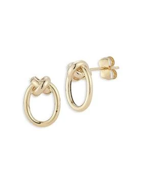 Bloomingdale's | Knotted Oval Stud Earrings in 14K Yellow Gold,商家Bloomingdale's,价格¥4487