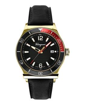 男士休闲菲拉格慕手表, Salvatore Ferragamo | Ferragamo 1898 Sport Leather Watch商品图片 4.7折, 独家减免邮费