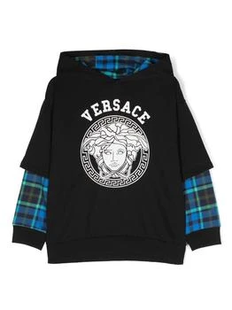 推荐Tartan medusa kids hoodie商品