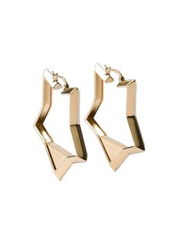【PRADA】l スター メタル ピアス ミニ ロゴ 星 ゴールド お洒落度UP】PRADA◇メタル ピアス 星型フープ スター ロゴ