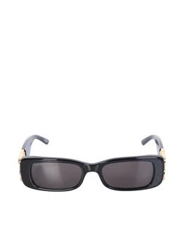Balenciaga | Dinasty Rectangle Black Sunglasses 独家减免邮费