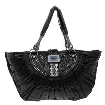 迪奥托特包, [二手商品] Dior | Dior Black Pleated Leather Plisse Tote商品图片 3.6折, 满1件减$100, 满减