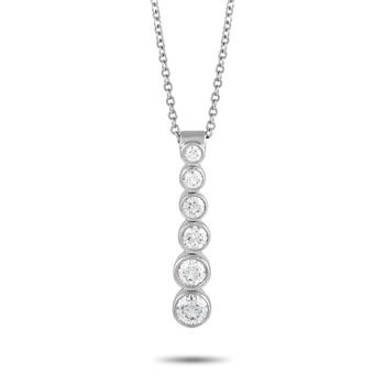 [二手商品] Tiffany & Co. | Tiffany & Co. Jazz Platinum 0.70 Diamond Drop Pendant Necklace商品图片,4.8折