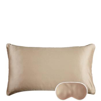 商品iluminage | Iluminage Skin Rejuvenating Anti-Aging Copper Pillowcase and Eye Mask Set - Gold,商家SkinStore,价格¥673图片