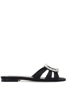 Manolo Blahnik直邮, Manolo Blahnik | 10mm Iluna Crepe De Chine Sandals商品图片 额外8.5折, 额外八五折