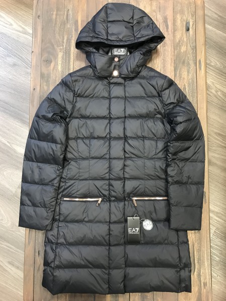 推荐EMPORIO ARMANI 女士黑色长款羽绒服 6YTL01-TN01Z-1200商品