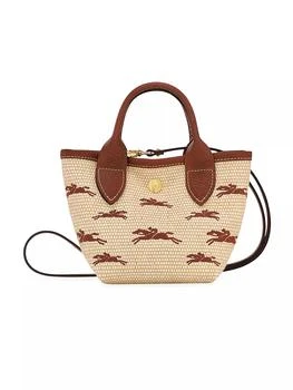 Longchamp | Le Panier Pliage Raffia Crossbody Bag 