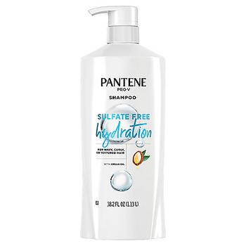 Pantene | Pantene Pro-V Sulfate Free, Paraben Free, Mineral Oil Free & Dye Free Hydrating Shampoo with Argan Oil for Curly, Wavy or Textured Hair (38.2 fl. oz.)商品图片,8.3折