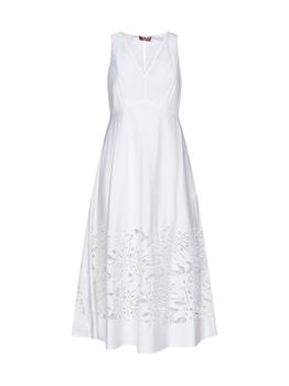 maxmara studio是什么牌子, Max Mara | Max Mara Studio V-Neck Embroidered Sleeveless Dress商品图片 