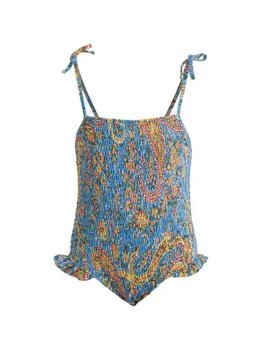 ETRO | Etro Kids Paisley Printed Ruffled Swimsuit,商家Cettire,价格¥1732