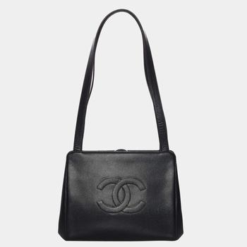 [二手商品] Chanel | Chanel Black Caviar Leather Shoulder Bag商品图片,6.9折