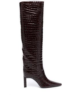 推荐The Attico Women's  Black Leather Boots商品