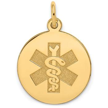 商品Macy's | Medical Info Disc Charm Pendant in 14k Gold,商家Macy's,价格¥3467图片