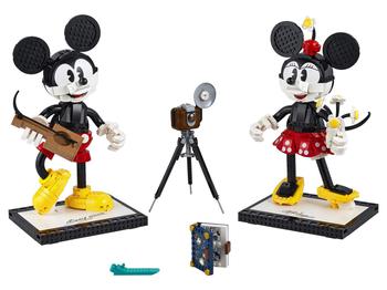 商品LEGO Disney Mickey Mouse & Minnie Mouse Buildable Characters (43179), Classic-Style Mickey Mouse Collectible Adult Building Kit, New 2021 (1,739 Pieces)图片