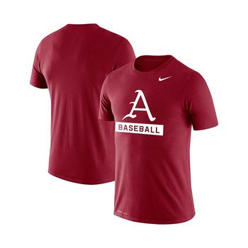 商品NIKE | Men's Heathered Cardinal Arkansas Razorbacks Baseball Logo Stack Legend Performance T-shirt,商家Macy's,价格¥262图片