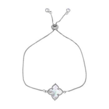 商品Four Point Flower Bolo Bracelet White Mother of Pearl silver,商家Premium Outlets,价格¥235图片
