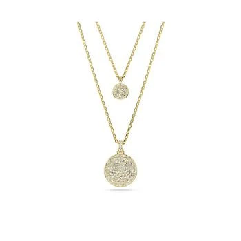 Swarovski | White, Rhodium Plated or Rose-Gold Tone or Gold-Tone Meteora Layered Pendant Necklace 独家减免邮费