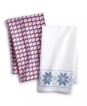 The Cellar | S/2 Cotton Printed Towels,商家Macy's,价格¥53