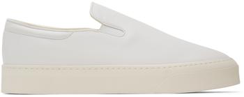 The Row | White Leather Dean Slip-On Sneakers商品图片,