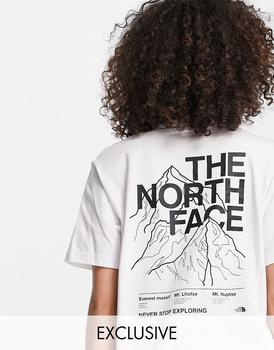The North Face | The North Face Mountain Outline t-shirt in white Exclusive at ASOS商品图片,