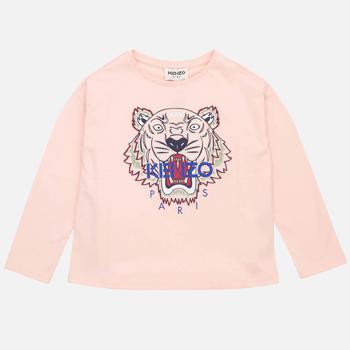 推荐KENZO Girls' Long Sleeve Cotton-Jersey T-Shirt商品