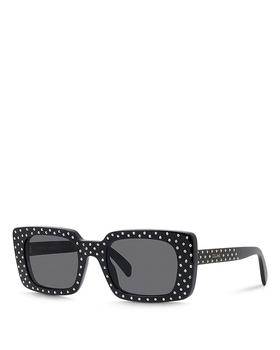 celine墨镜, Celine | Women's Studded Rectangular Sunglasses, 51mm商品图片 额外9折, 额外九折