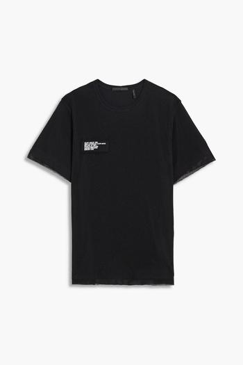 Helmut Lang | Layered mesh and cotton-jersey T-shirt商品图片,5.2折