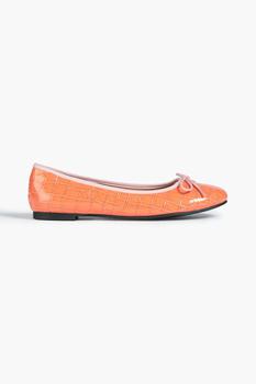 Amelia croc-effect patent-leather ballet flats product img